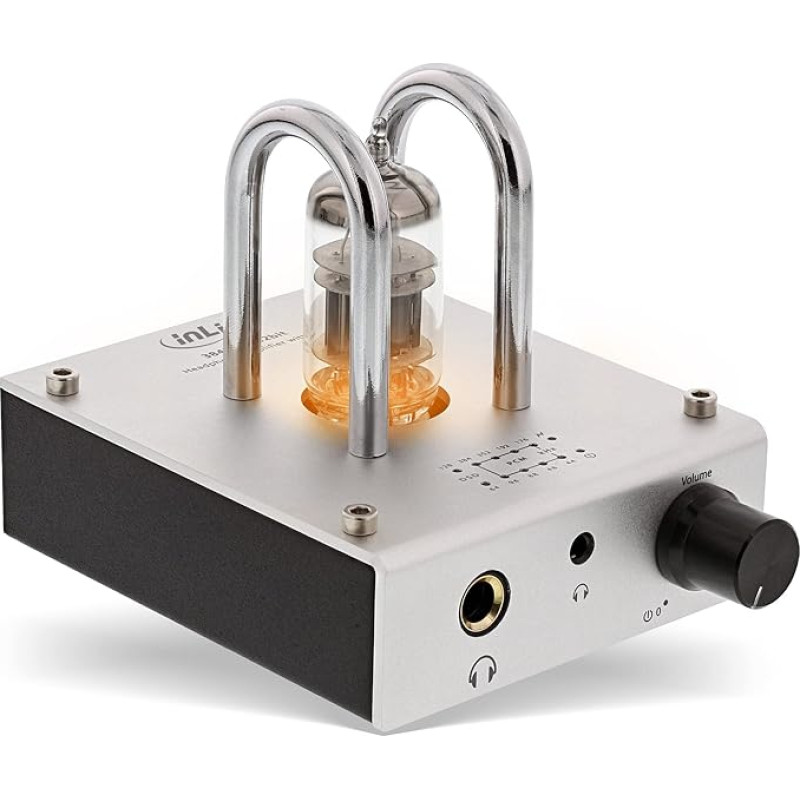 InLine 99206I Ampusb, High Resolution Audio Hi-Fi DSD USB Digital Converter Silver Tube Headphone Amplifier