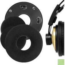 Geekria Comfort Ersatz-Ohrpolster aus Velours für AKG K121, K121S, K141 MK II, K142 HD Kopfhörer, Headset, Ohrpolster, Reparaturteile (schwarz)