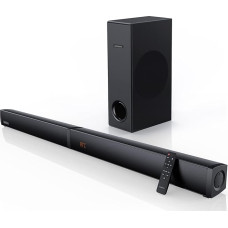 MEREDO 180 W 2.1 Soundbar 2-in-1 Removable Soundbar for TV Devices with 5.25 Inch Subwoofer Supports ARC/BT 5.0/Optical/AUX, 5 EQ (Treble & Bass) 3D Surround Sound for Home Cinema 94 cm