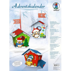 Ursus 17820001 Advent Calendar Owl Craft Set for 24 Gift Boxes, Owl