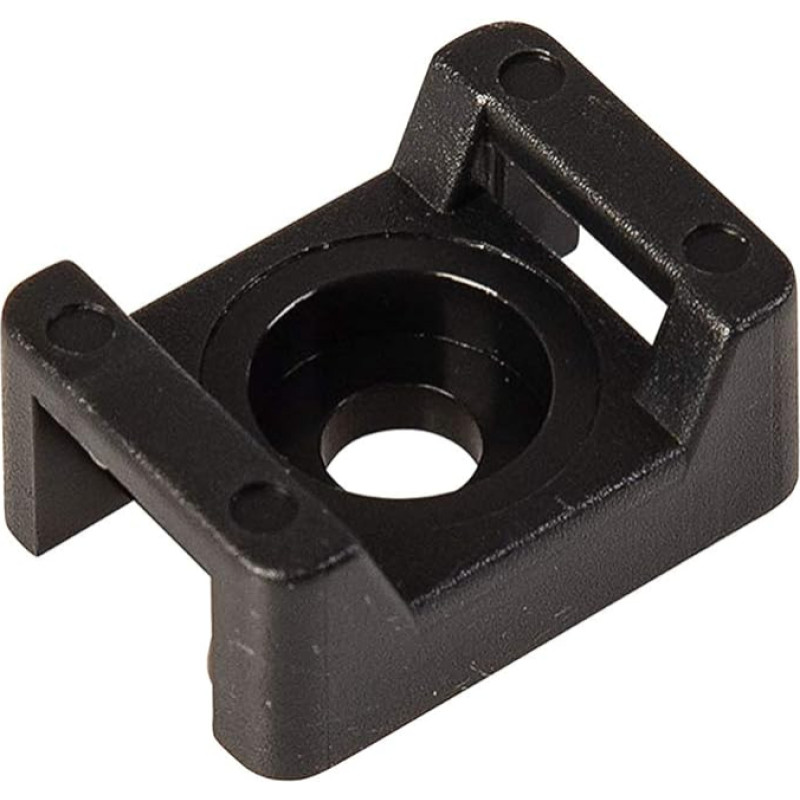 GTSE Screw Mount Cable Tie Base for Cable Ties up to 13mm Width 6mm (M6) Pack of 100 Black