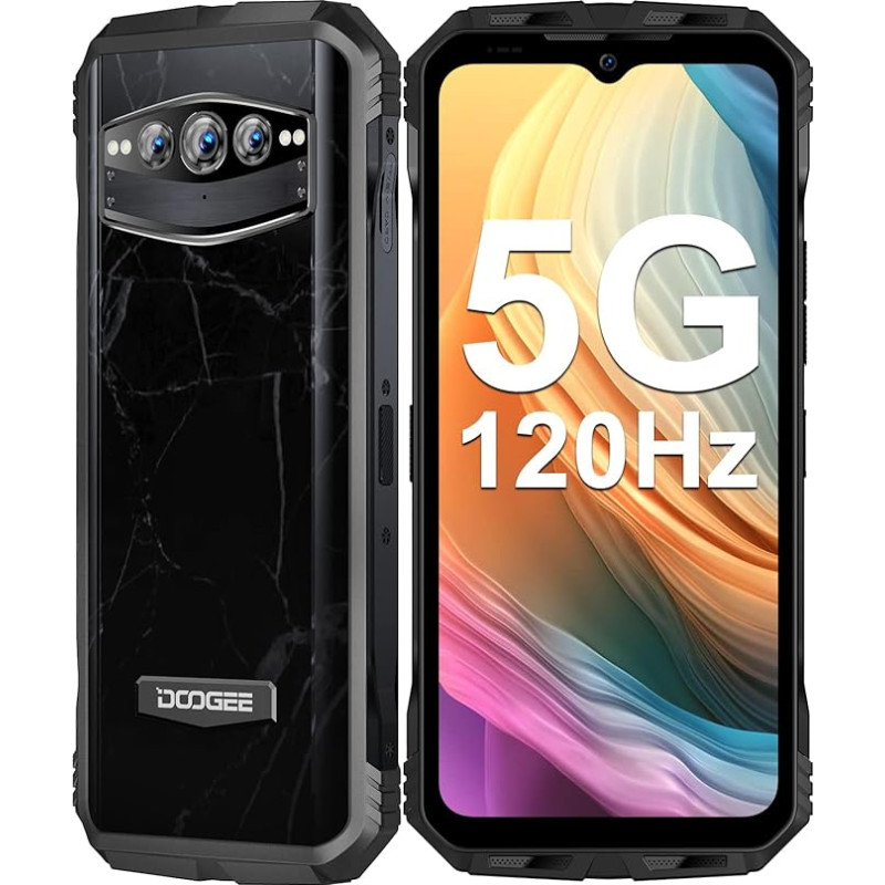 DOOGEE V30T Dimensity 1080 Outdoor Mobile Phone 5G, 20GB + 256GB/2TB 10800mAh 66W Fast Charge, Outdoor Smartphone Without Contract 108MP + 20MP Night Vision, 6.58 Inch FHD+ 120Hz Android 12 / IP68 /