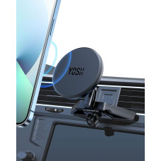 YOSH Mag-Safe Car Mobile Phone Holder for CD Slot, Magnetic Mobile Phone Holder Car for iPhone 16/15/14/13/12 Series & Mag-Safe Cases, 360° Rotating Mobile Phone Holder, Compatible with Car CD Slot