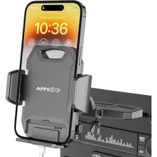 APPS2Car Mobile Phone Holder Car CD Slot, 360 Degree Rotation and One-Hand Operation Mobile Phone Holder CD Slot, Compatible iPhone 13 Pro Max/12/11/Samsung/Huawei/LG etc