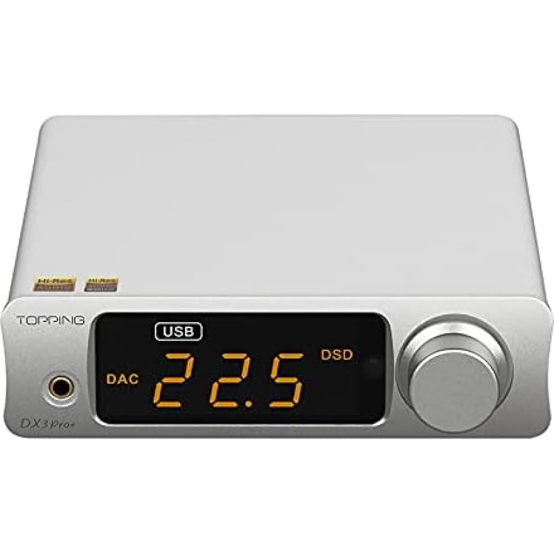 Fanmusic Topping DX3 Pro ES9038Q2M Bluetooth 5.0 LDAC Audio Decoder DSD512 DAC AMP NFCA headphone amplifier Preamp Silver