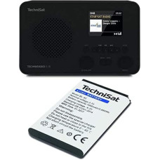 TechniSat TECHNIRADIO 6 IR - Portable Internet Radio, Black + Battery for DIGITRADIO 1, DIGITRADIO 2, TECHNIRADIO RDR