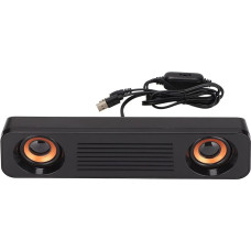 ciciglow Wired Speaker, T83 USB Powered Stereo Soundbar, HiFi Stereo Subwoofer, Volume Control, Portable Long Desktop Speaker, 3.5mm Plug for TV Computer