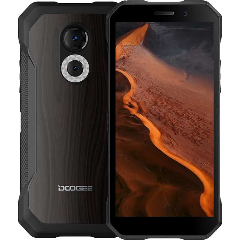 DOOGEE Android 12 Outdoor Mobile Phone without Contract S61 Pro, Helio G35 2.3 GHz 6 GB + 128 GB, 48 MP Night Vision Camera, IP68 Smartphone, Robust, Waterproof, 6.0 Inch HD+ Screen, Dual SIM, GPS NFC