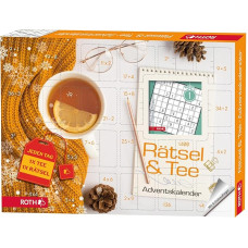 ROTH Puzzles + Tea Advent Calendar 2023 Filled with High-Quality Tea and Puzzle Book, Tea Bag Calendar for the Pre-Christmas Season