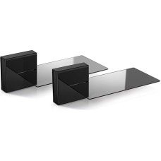 Meliconi Ghost Cubes Soundbar Speaker Bracket Wall Black - Speaker Brackets (Wall, 7 kg, Black, Wall, Italy, 200 mm)