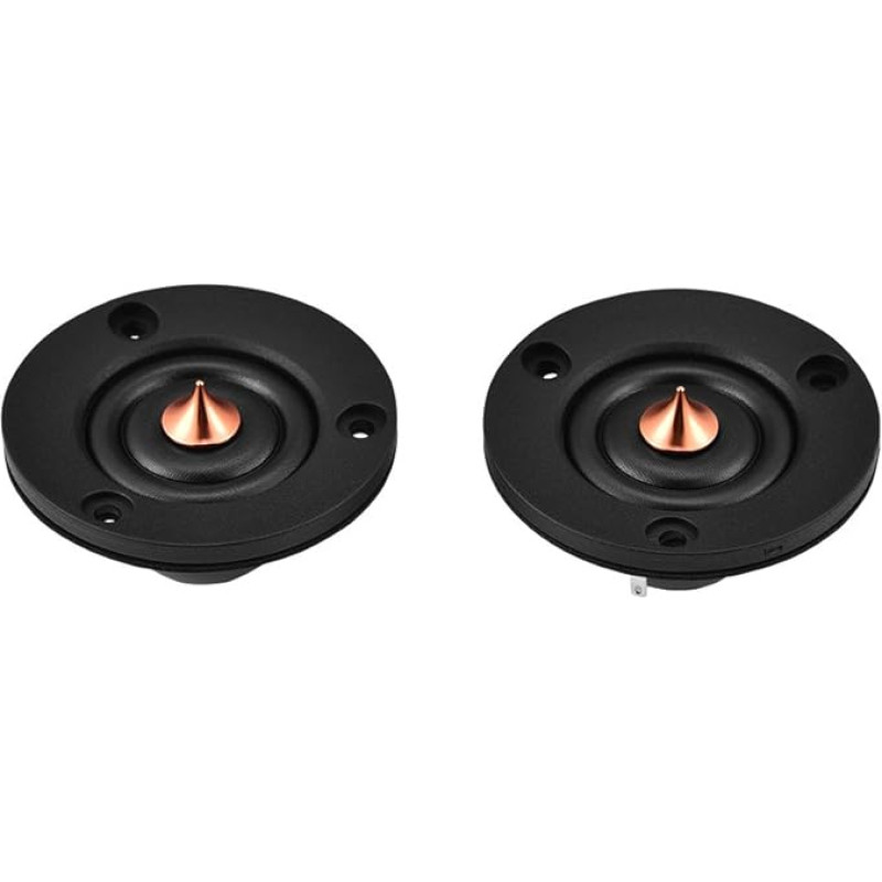 Acouto Silk Dome Speaker, 2 Pieces 2 Inch 4Ohm 4Ω 30W Silk Dome Tweeter Car Speaker Multimedia Speaker Silk Dome Speaker