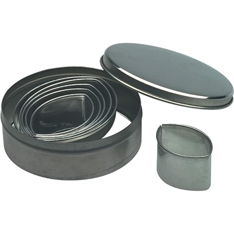 Piazza 285538 Ausstechformen, oval, aus Blech, 6 Stück