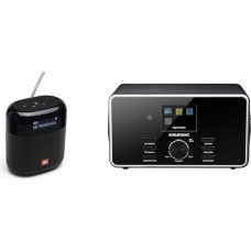 JBL Tuner XL Radio Recorder in Black - Portable Bluetooth Speaker & Grundig DTR 4500 Digital Radio, DAB+, FM Radio, RDS, 2.0 Stereo Speaker System