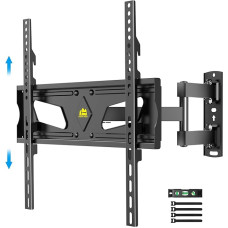 TV Wall Mount Swivelling, FORGING MOUNT Corner TV Wall Mount Tiltable TV Mount for 26-60 Inch Flat & Curved TVs or Monitors up to 35 kg, Max VESA 400 x 400 mm