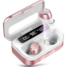 Bluetooth Headphones, Wireless Bluetooth 5.3 In-Ear Headphones with 4 ENC Noise Cancelling Mics, 2024 Wireless Headphones, 128 Hours Playtime, LED Display, IP7 Waterproof Earphones, Touch Control