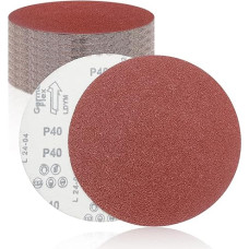 SenmaiTools Pack of 30 Sandpaper 300 mm Velcro, Sanding Discs 6 x 40 60 80 120 180 Grit, 300 mm Sanding Disc Velcro for Disc Sander