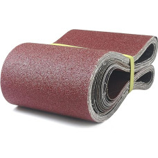 Sanding Belts 150 x 1220 mm (Pack of 15), Sanding Belt Set Grains 80/120/150/240/400 for Belt Sanders Stationary