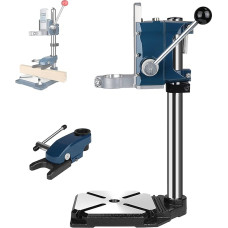 Column Drill Bench with Vice / Pressure Plate, Drill Stand with 90° Rotating Head, Drill, Adjustable Drill Table, Cast Iron Base + Fine Tuned Design