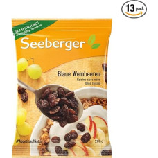 Seeberger Blue Grape Grape Berries Thompson Seedless - for Baking, Cooking and Snacking - Sun-Dried - Unsulphurised, Vegan (13 x 200 g) Pack of 13