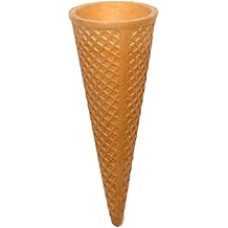 PJaspert Eiswaffeln Ice Cream Cones Semi-Sweet Crisp Bags 115 mm x Diameter 47 mm (Pack of 30)
