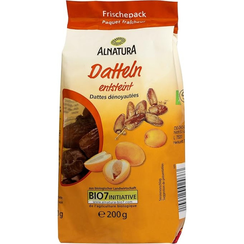 Alnatura Ekologiškos datulės be kauliukų, 200 g