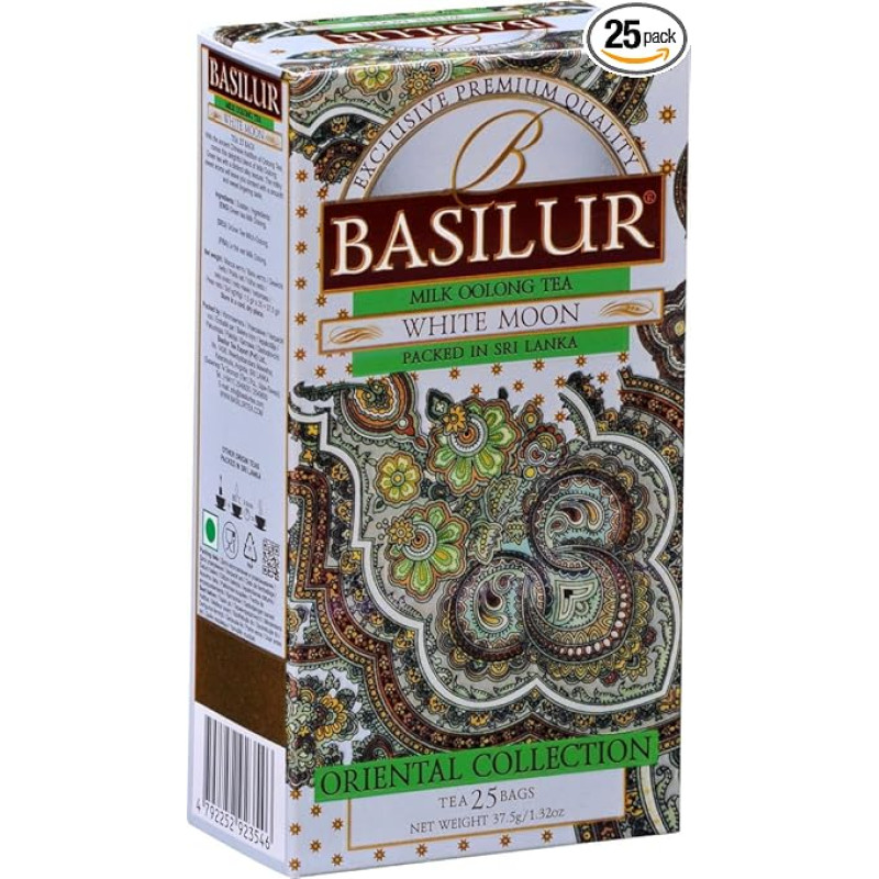 BASILUR Orient White Moon žalioji arbata 25 x 1,5 g