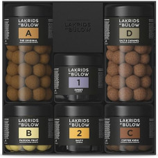 LAKRIDS BY BÜLOW - Dovanų dėžutė - 1140g - A (originalus) + B (pasifloros vaisiai) + C (kava 
