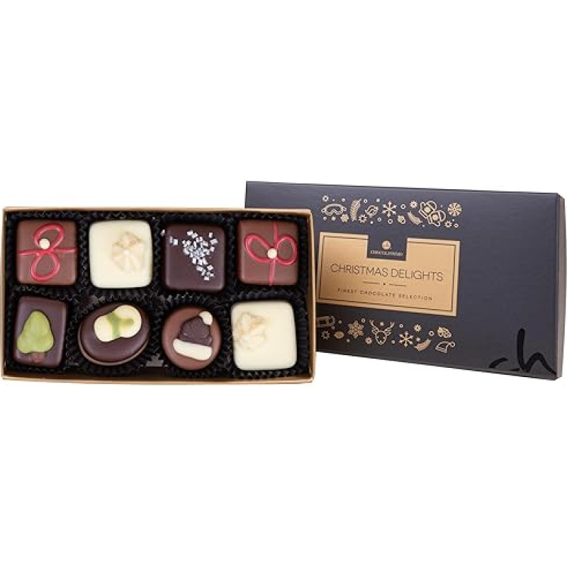 CHOCOLISSIMO - Christmas Chocolate - Pralines Gift - 6 Christmas Chocolates, Gift for Christmas, Santa Claus for Mum, Dad, Grandma, Grandpa - Christmas Delights - Xmas Chocolates, Woman, Women, Man