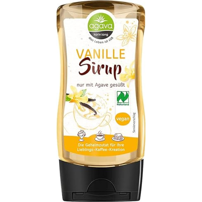 agava Vanilla Syrup 350 g Squeeze Bottle