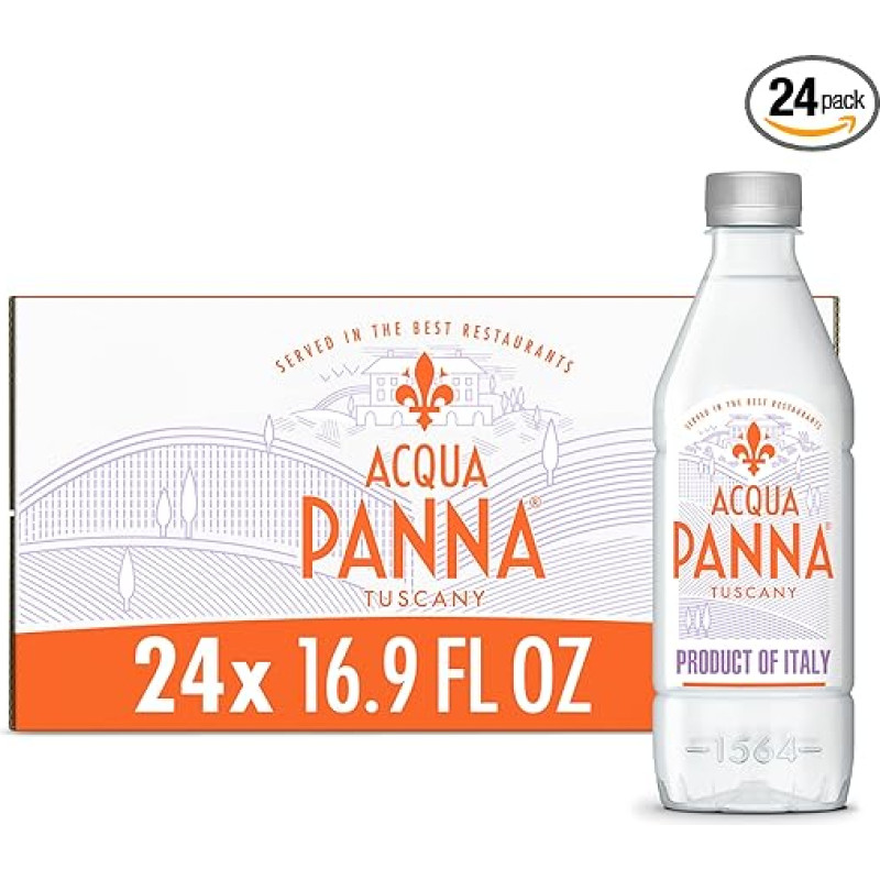 Acqua Panna natūralus šaltinio vanduo, 16,9 uncijos (24 vnt.)