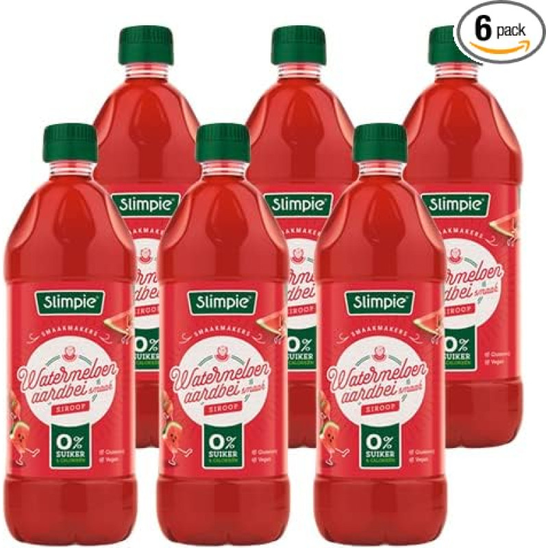 Slimpie - Watermelon Strawberry Lemonade Syrup - 6 x 650 ml