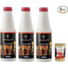 Fabbri Aria e Velluto, be glitimo, paruoštas skystu pavidalu, skirtas velvetams ir oro masėms gaminti, 3 x 800 g + itališka gurmaniška polpa 400 g
