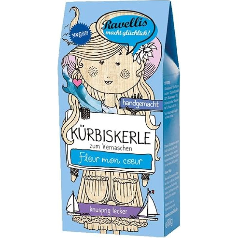 Ravellis Pumpkin Seeds in Dark Chocolate with Fleur de Sel (80 g) - Organic, Quantity: 12 Pieces