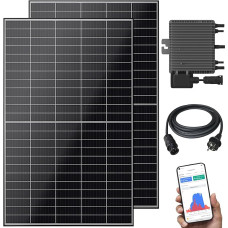 Balkono elektrinė 830 W / 600 W Saulės energijos sistema, paruošta prijungti prie elektros tinklo, atnaujinama iki 800 W 