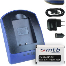 Akumuliatorius ir įkroviklis (maitinimo tinklas + automobilis + USB) Suderinamas su 