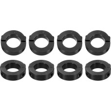 sourcing map 8 Stück doppelt geteilte Schaftmanschette für 2,5 cm Schaft, zweiteiliger Klemmkragen, 3,5 cm Außendurchmesser, 1,27 cm Breite, Schwarzoxid-Stahlschlossklemme, Stellschrauben-Stil