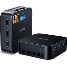 Huidun H20 Mini PC Alder Lake N95(up to 3.4GHz), 16GB LPDDR5 512GB SSD Windows 11 Pro Mini Computer, Triple HDMI 4K, 3X USB 3.0, Type-C, WiFi 6, BT 5.2, Dual Gigabit Ethernet for Business