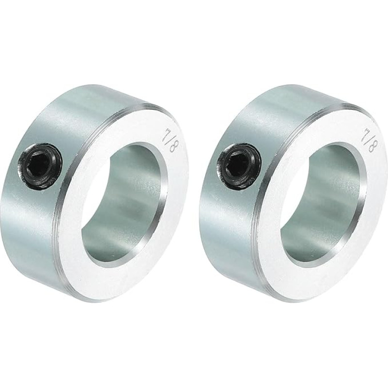 tiekimo žemėlapis 2 x Schraubenmanschetten, 2,2 cm Bohrung, Karbonstahl, Schaftmanschetten, 3,8 cm Außendurchmesser, 9/16 Zoll Breite, Schlossachsenmanschette für Linearstangenwellenführung