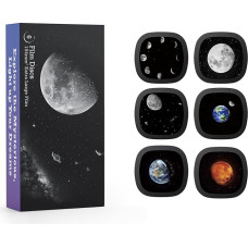 Realistic Discs - Discs for Ainael Meteor and Galaxy Projector, 5K Ultra HD Discs for Home Planetarium, 6 Disc Set without Projector (Moon)