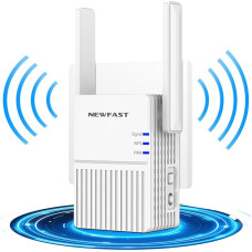 NEWFAST WLAN Amplifier, 300 Mbps WLAN Repeater 2.4 GHz WiFi Range Extender WiFi Amplifier with WPS Internet Amplifier Support WPS WiFi Booster Compatible with All WiFi Devices