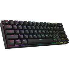 Redragon K530 Pro Draconic 60% Bluetooth/Wired/2.4GHz Wireless Mechanical Keyboard, 61 Keys, Hot Swappable RGB Gaming Keyboard with Linear Red Switch, for Windows/Mac/Android
