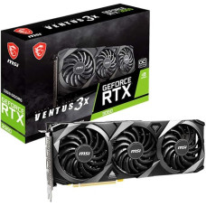 MSI Gaming GeForce RTX 3060 12GB 15Gb/s GDRR6 192 bitų HDMI/DP PCIe 4 Torx Triple Fan Ampere OC vaizdo plokštė (RTX 3060 Ventus 3X 12G OC)