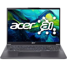 acer Aspire 16 (A16-71M-71DD) Laptop, 16-Inch WUXGA+ OLED 120 Hz Display, Intel Core Ultra 7 155H, 16 GB RAM, 1 TB SSD, Intel Arc Graphics Card, Windows 11, QWERTZ Keyboard, Grey