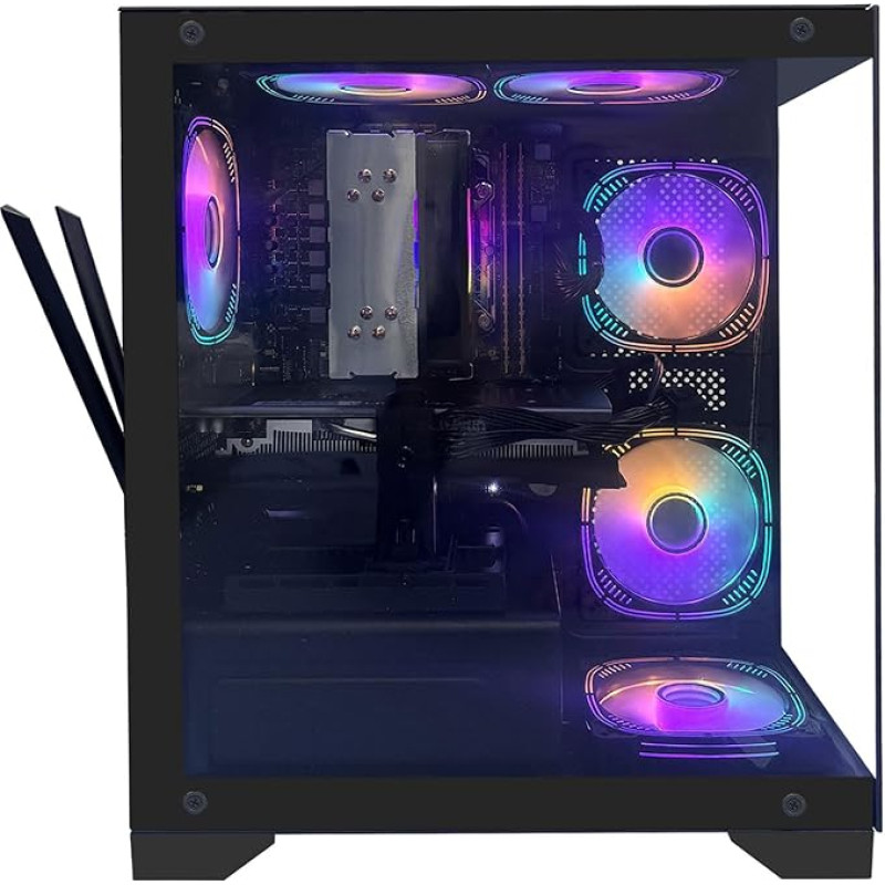 suevery Gaming PC Desktop Calculator - RTX 4060 8GB + Intel i5-13400F (10 Cores / 16 Threads, up to 4.6 GHz) | 32GB DDR4, 1TB NVMe SSD | Win 11 | WLAN & Bluetooth | Perfect for Gaming & Multitasking