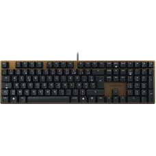 CHERRY KC 200 MX Mechanical Office Keyboard with Anodized Metal Plate French Layout (AZERTY) with Cable, MX2A Silent Red Switches, Black/Bronze