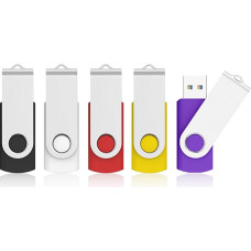 KOOTION Pakuotė iš 5 USB lazdelių 32 GB 3.0 USB atminties lazdelės 5 pakuotės duomenų lazdelės 32 GB atminties lazdelės Spalvotos USB atmintinės Lauwferk 32 GB USB atmintinės metalinis rinkinys 5 vienetų 32G duomenų saugojimo lazdelės