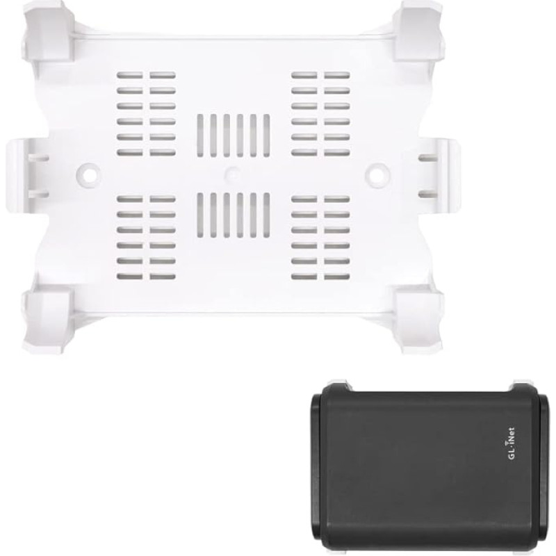 GL.iNet WiFi Router Holder Wall Mount with Screws, Compatible with GL-A1300 (Slate Plus), GL-SFT1200 (Opal), GL-MT1300 (Beryl) Router, Networking Device Bracket, Easy to Install (White)