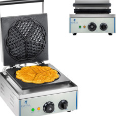 Royal Catering Teflonu dengta vaflinė apvaliems vafliams su širdele 21 cm skersmens.