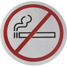 Hendi Self-adhesive information plate NO SMOKING stainless steel 160mm diameter - 663806