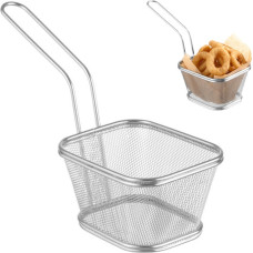 Hendi Miniature fried snack serving basket with handle 130x115x80 mm - 425688